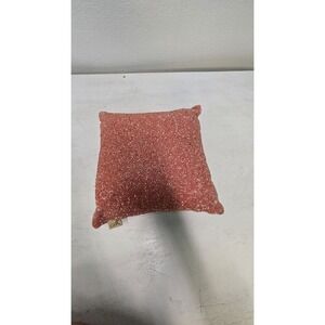 Beaded Pink Throw Pillow